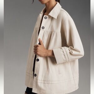 Anthropology Maeve Collared Swing Jacket